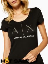 T-Shirt Women Black Armani Exchange Camiseta